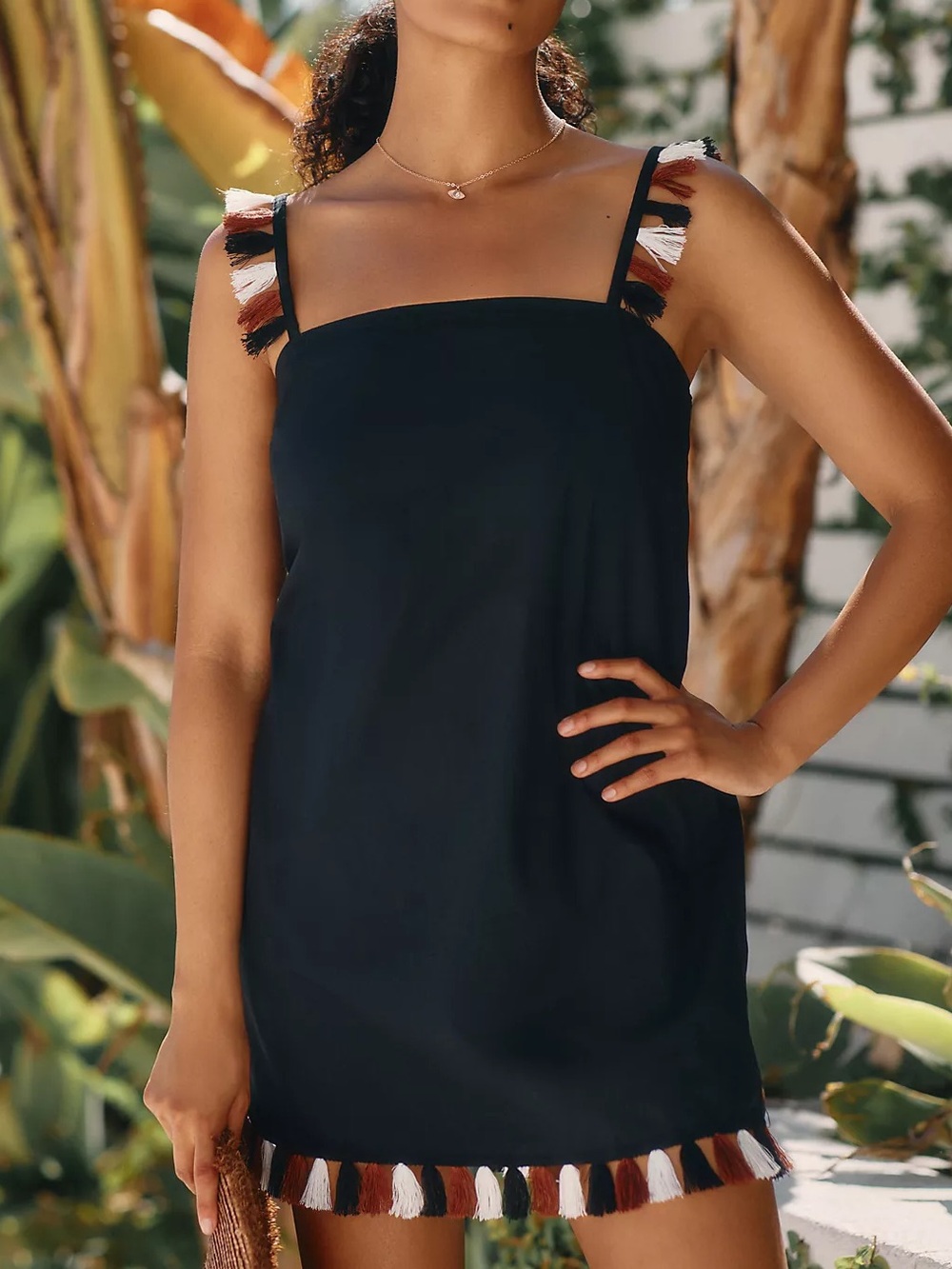 Anthropologie - Shift Mini Dress - Black - L